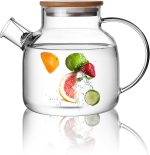 Glass Water Kettle with Removable Filter - Image 2